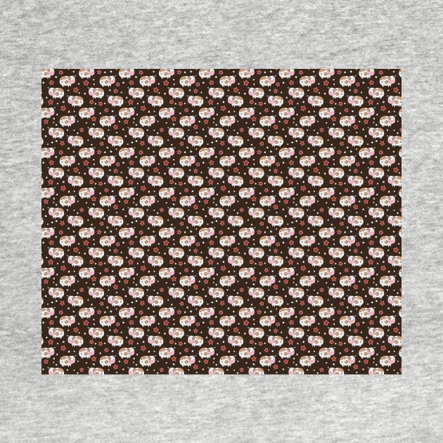 Stars and Cows Brown Pattern by saradaboru